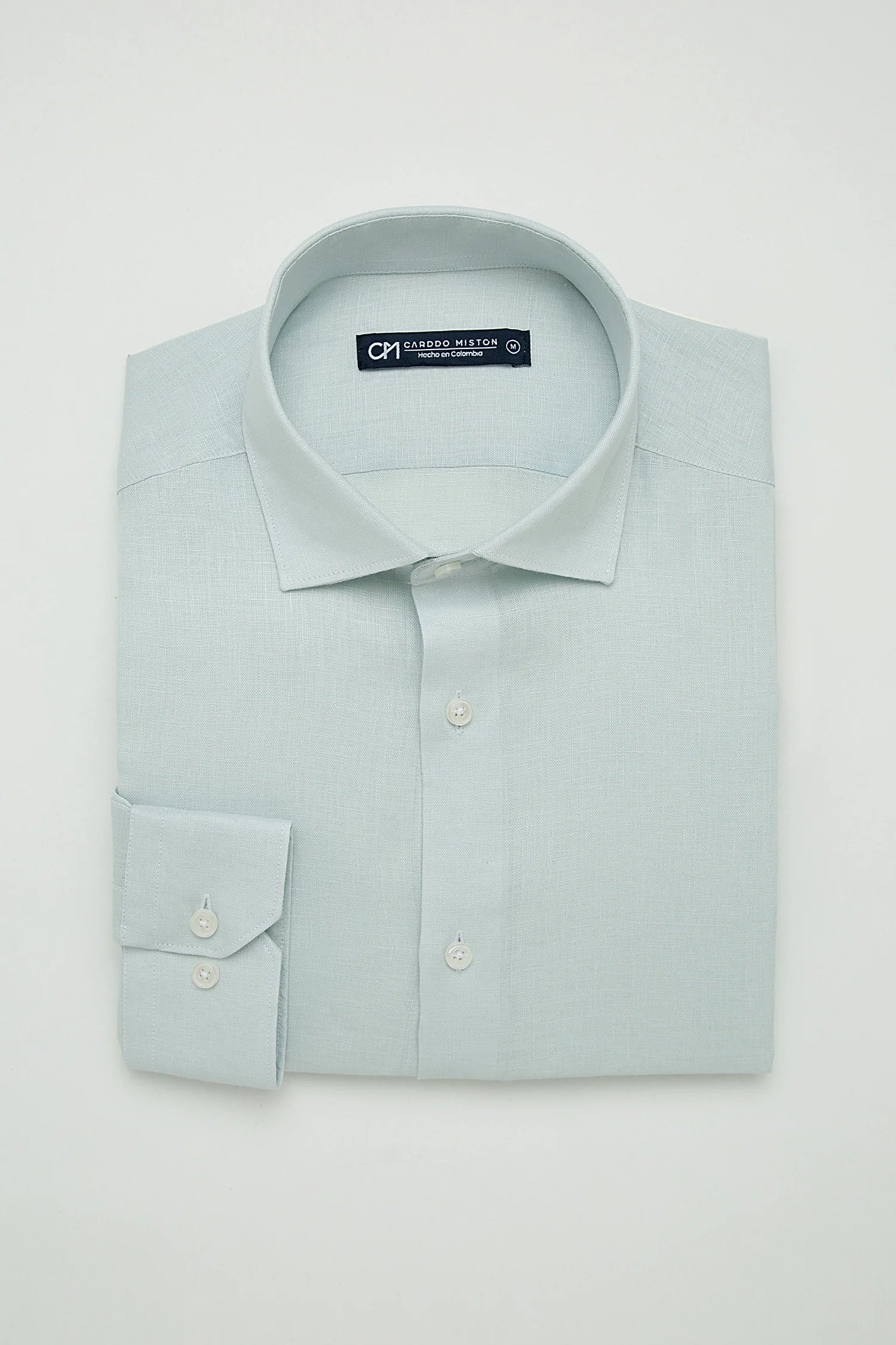 Camisa Button Under Lino Menta